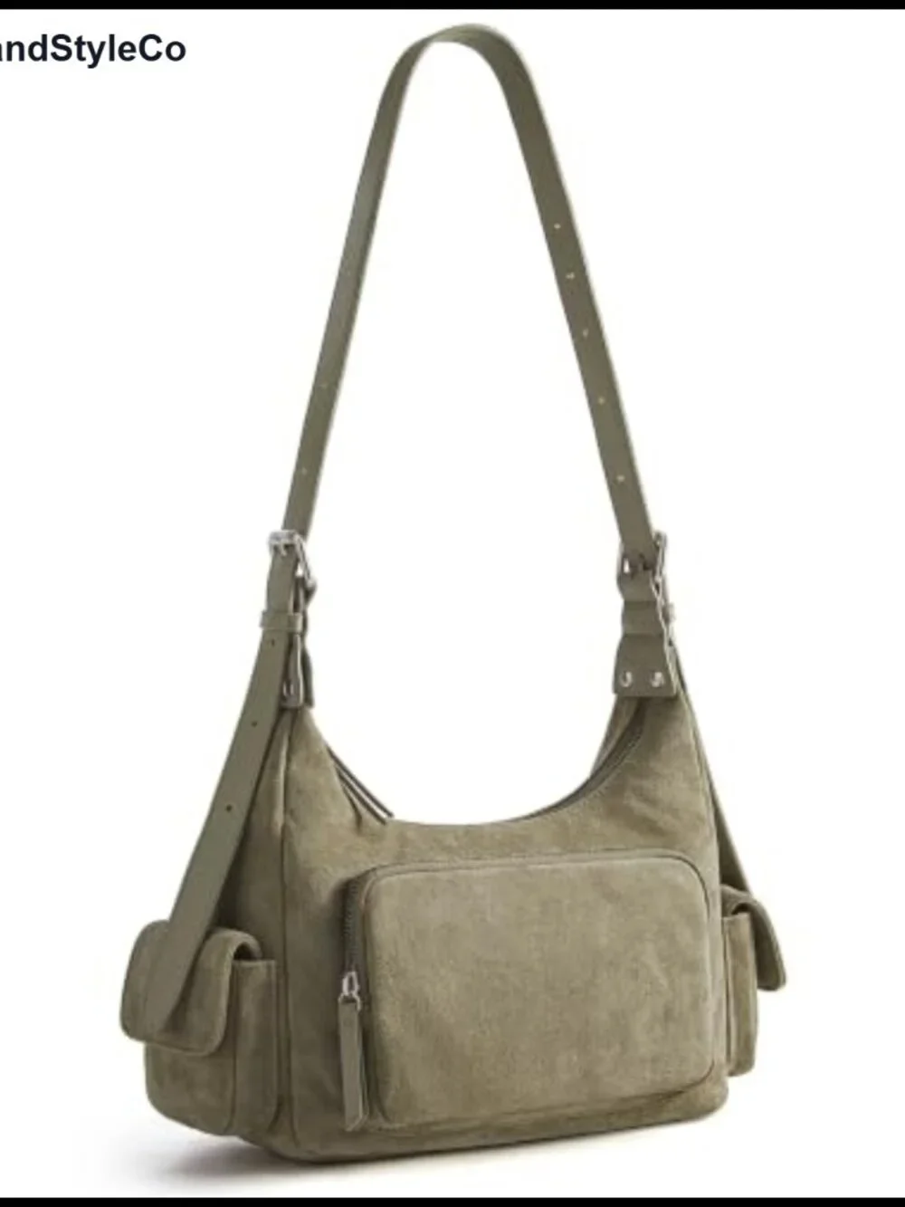 Faux Suede Hobo Bag Slouchy Crossbody Shoulder Purse Travel Everyday